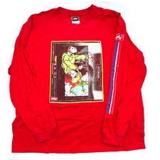 VTG JNCO Jeans Long Sleeve T Shirt YTK Bound Red Rocket Man Graphic Size XL