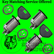 Jeep Wrangler 1991-2001 Door Rear Key Lock Cylinder Set 2 Keys Black Face