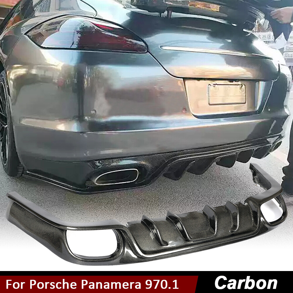 For Porsche Panamera 970.1 2010-14 Carbon Fiber Rear Bumper Diffuser Lip Spoiler