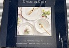 Charter Club Gilded 12-Pc. Dinnerware Set Service for 4 Open & Damaged Box
