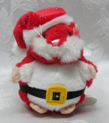 Nick in Santa Hat Mazin Hamsters HTF First Edition Ganz Webkinz EUC Black Belt