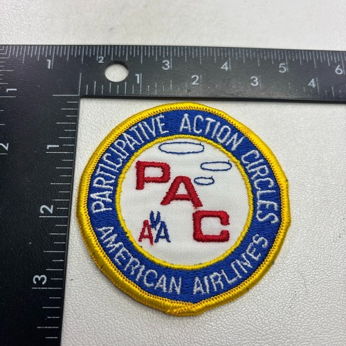 VTG PAC AMERICAN AIRLINES Airplane Patch (AA PAC PARTICIPANT ACTION CIRCLE) 00PV