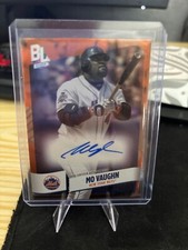 Mo Vaughn Electric Orange Foil Autograph, 2024 Topps Big League Baseball.