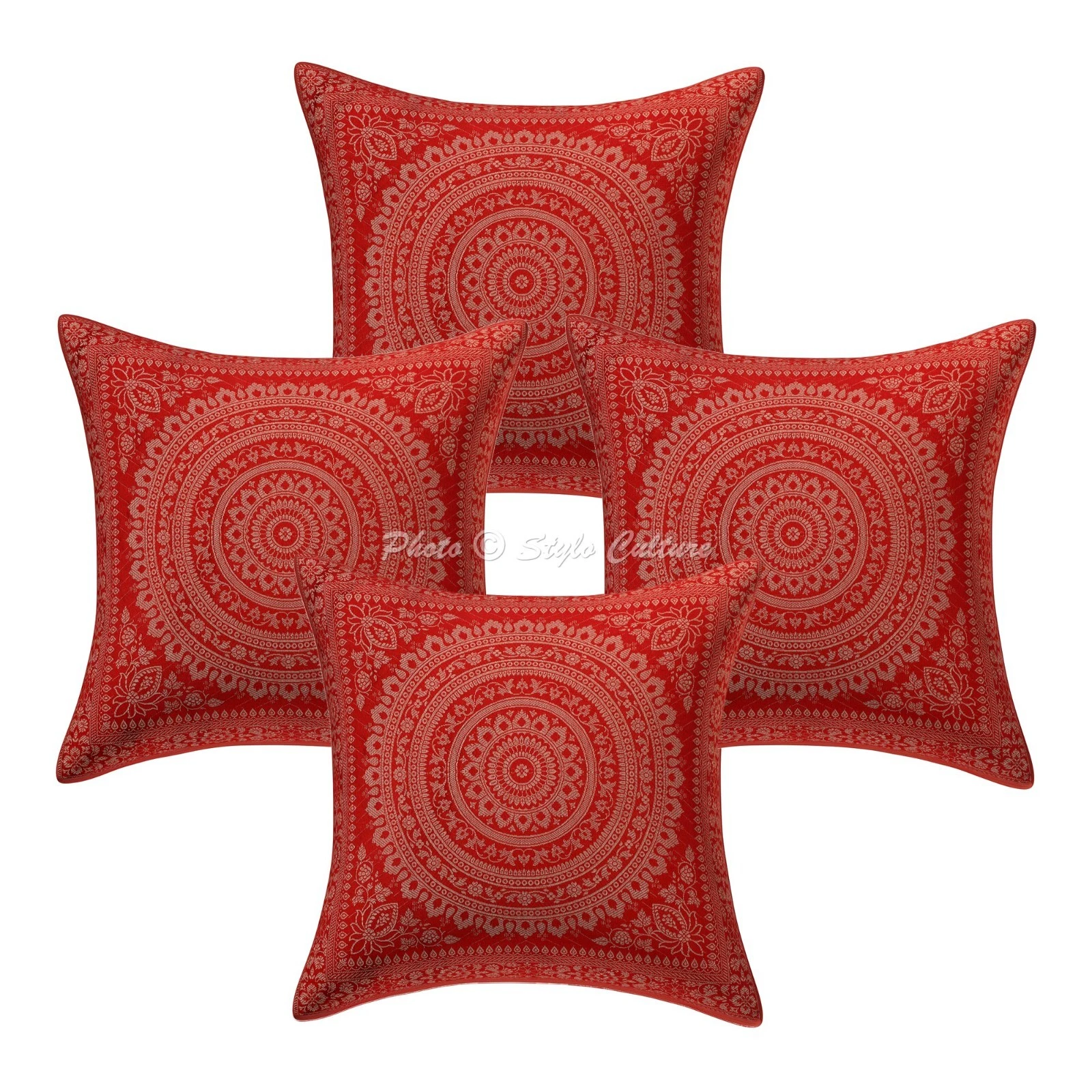 Boho Bohemian Cushion Cover Brocade Jacquard Throw Decor Pillow Cover Case