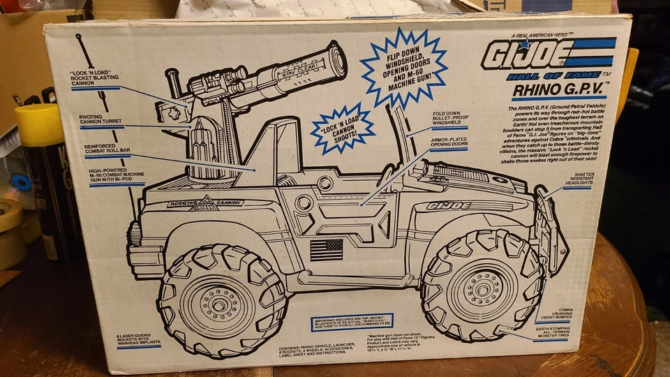 MiB Vintage Gi Joe real american hero Hall of Fame Rhino G.P.V. - Image 2 of 4