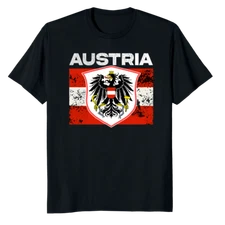 NEW LIMITED Austria Flag Coat Of Arms Symbol T-Shirt