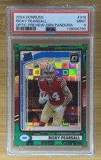 14/25 🔥 JERSEY # MATCH 🔥 PSA 9 2024 Donruss Optic Ricky Pearsall Green Pandora