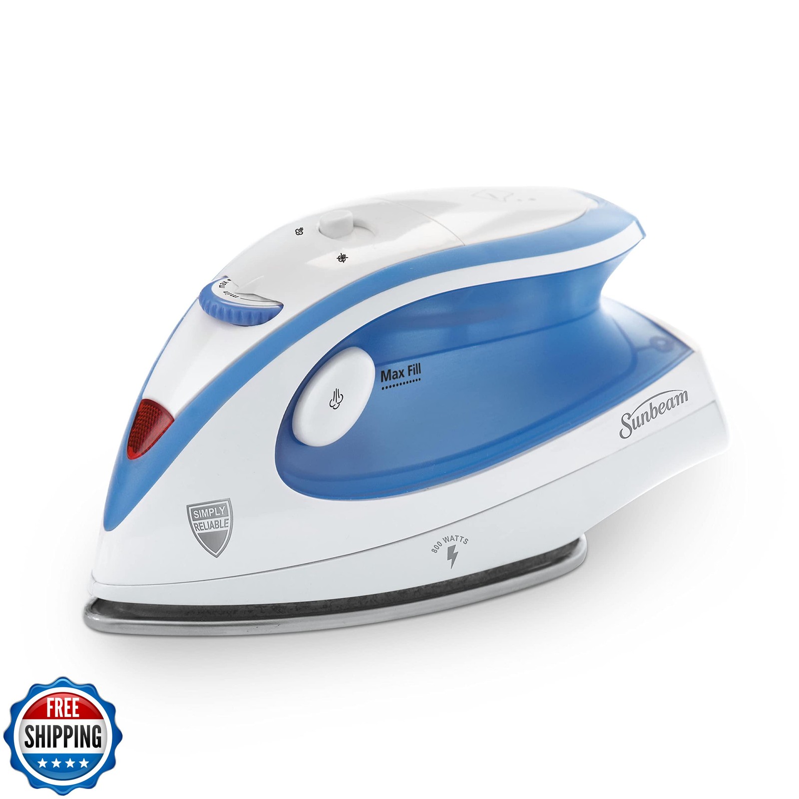 Sunbeam Hot-2-Trot Travel Steam Iron, 800 Watt Dual Voltage 