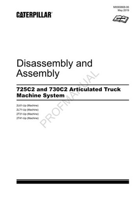 Caterpillar 725C2 730C2 Truck Machine System Disassembly Assembly Service Manual