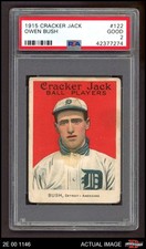 1915 Cracker Jack #122 Donie Bush Tigers PSA 2 - GOOD