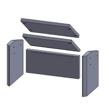 Doublure de foyer Convient pour cheminée et poêle Jydepejsen Focus** 5 pièces