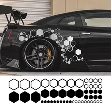 Car Honeycomb Hexagonal Combination Stickers Polygonal Waterproof Vinyl Decals