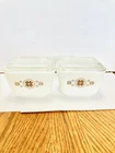 PYREX Town & Country 1.5 Cup Refrigerator Dish With Lid Set Of 2 501B Vintage