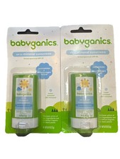 2 Pk BRAND NEW Babyganics SPF 50 Travel Size Baby Sunscreen Stick- New