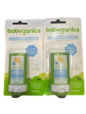 2 Pk BRAND NEW Babyganics SPF 50 Travel Size Baby Sunscreen Stick- New