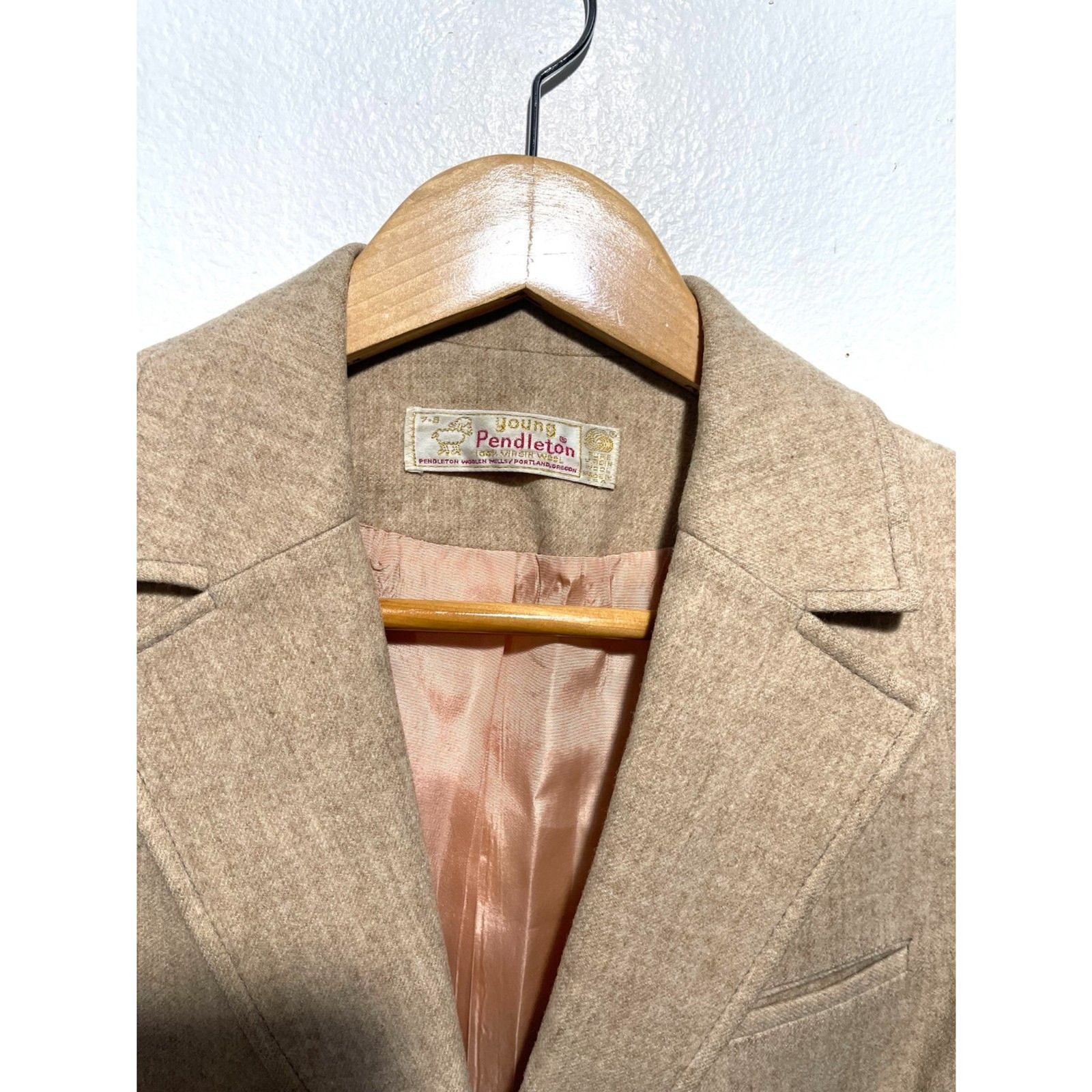 Young Pendleton pure virgin wool jacket blazer VT… - image 3