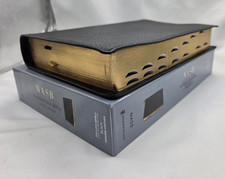 NASB Large Print Calfskin Black Red Letter 19...