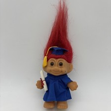 Russ Graduation Troll Doll Red Hair Brown Eyes with Cap Diploma