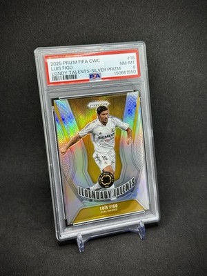 Luis Figo 2025 Panini Prizm FIFA Club Legendary Talents PSA Real