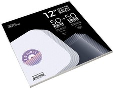 BIG FUDGE Vinyl Record Sleeves Bundle - 50 Outer and 50 Inner Crystal Clear  Ro