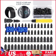 180PCS Car Vacuum Tire Repair Nail Rubber Screw Nails Screwdriver Tool Set w/Box