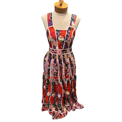Anthropology Größe 0/XSS Damen Blumenkleid neu ohne Etikett Patchwork Boho Bhanuni by Jyoti - Bild 1 von 9