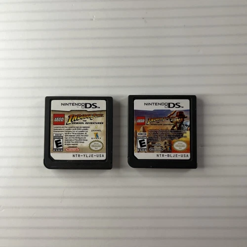 Tested Working. Used. Lego Indiana Jones 1 & 2 Nintendo DS Cartridges Only
