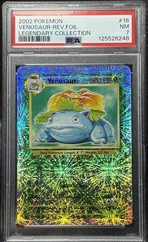 2002 Pokemon #18 Venusaur Reverse Foil Legendary Collection PSA 7 NM!!