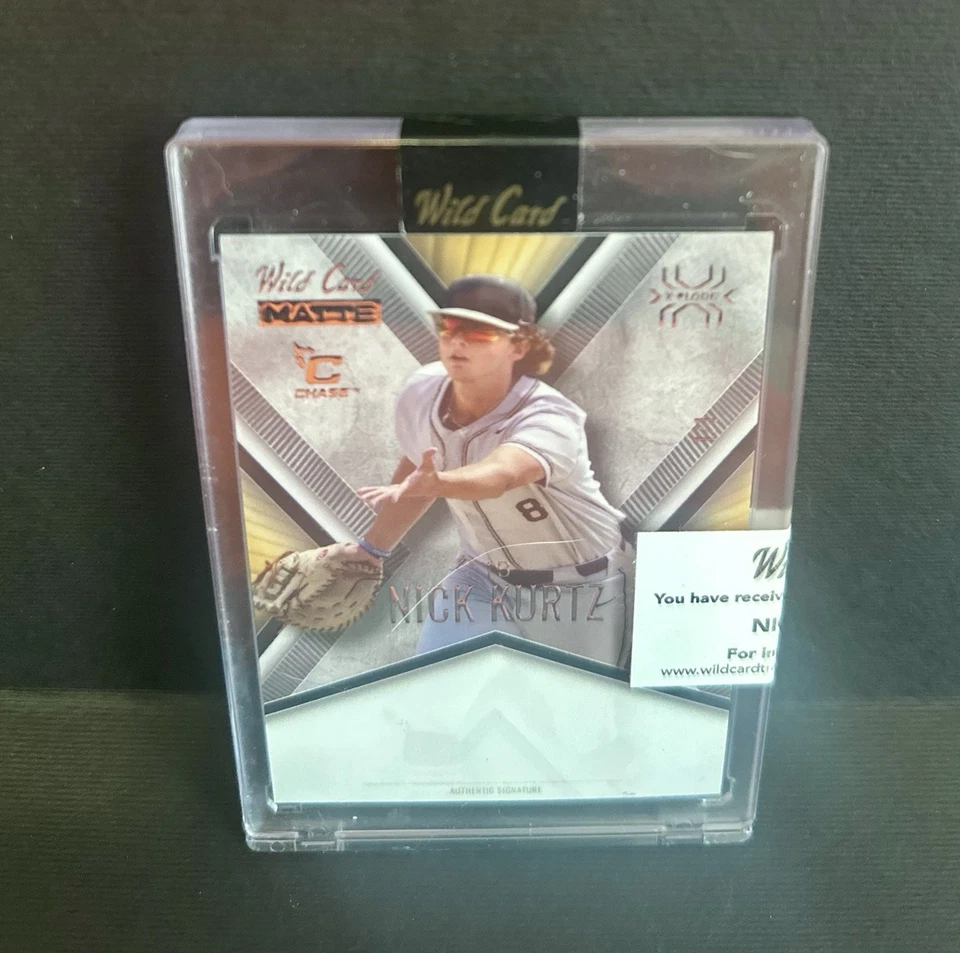 NICK KURTZ 1/1 Auto 🔥 2024 Wild Card Xplode SSP Baseball Auto RC Redemption - Image 2 of 3