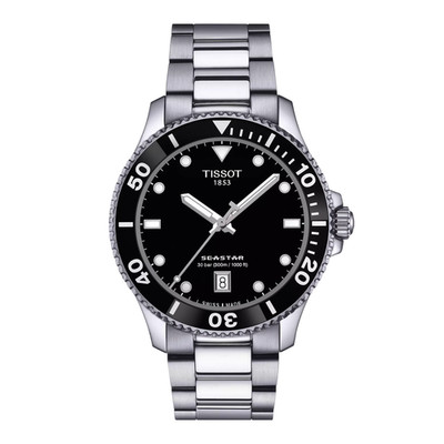 Tissot Seastar 1000 40 mm schwarzes Zifferblatt Quarzuhr T120.410.11.051.00