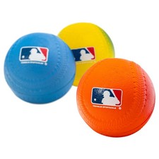 Franklin Sports Foam Baseballs - Soft Standard, Orange/Yellow/Blue