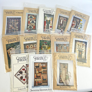 Quilt Patterns Vintage Lot of 13 Country Threads Santa Witch Patriotic Etc READ