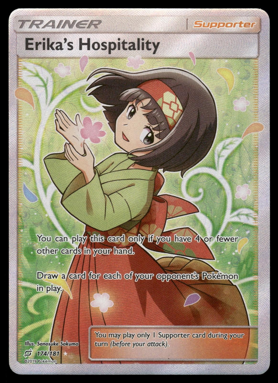 Erika's Hospitality 174/181 Ultra Rare Team Up Pokemon Holo Near Mint