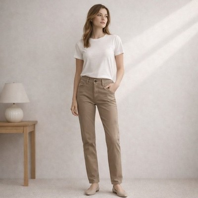 Hudson Blake Slim Straight Khaki Pants Size 28 Minimalist Modern Classic