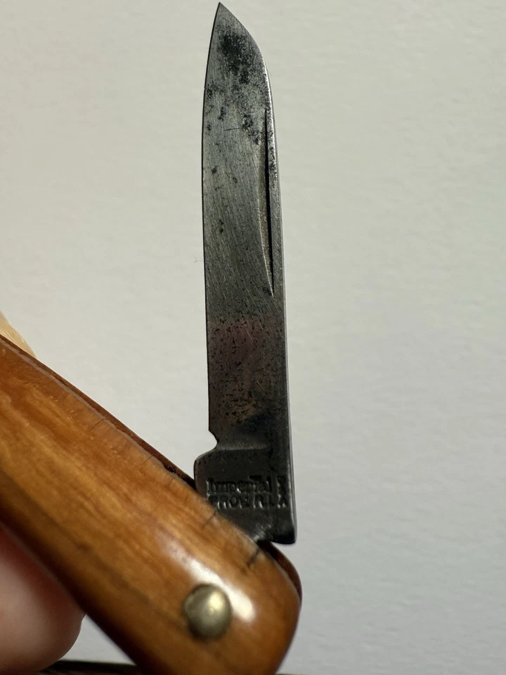 Navaja de bolsillo imperial con forma de bate de béisbol de una sola hoja coleccionable en EE. UU. Foto 3 de 4