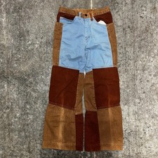 Vintage 70's Unbranded Patchwork Bell Bottom Jeans - 26 x 29