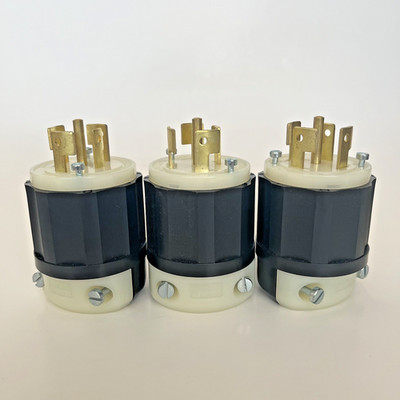 Leviton 3521-C Locking Plug 20 Amp 250V 4-p, 5-W Non-NEMA - Lot of 3