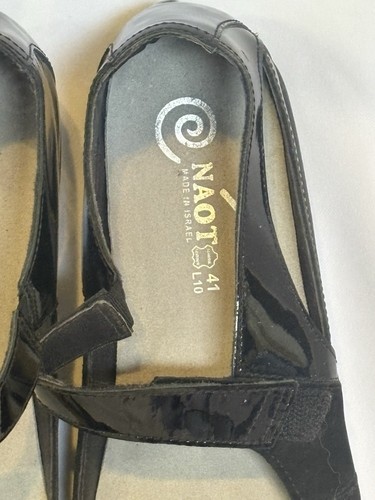 Naot Women’s 10 Black Leather Comfort Sandal Papaki - Picture 3 of 10