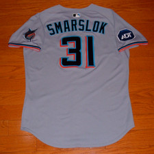 MIAMI MARLINS TYLER SMARSLOK 2025 GAME USED WORN JERSEY (TWINS NATIONALS)