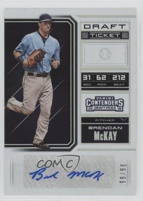 2018 Panini Contenders Draft Picks Prospect Ticket 99/99 Brendan McKay Auto ca0