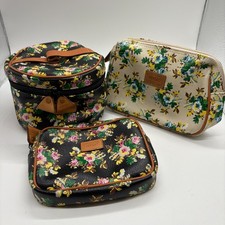 Juego de 3 piezas: Bolsa KENZO, estuche de artículo pequeño, estampado floral, blanco y negro, nº.