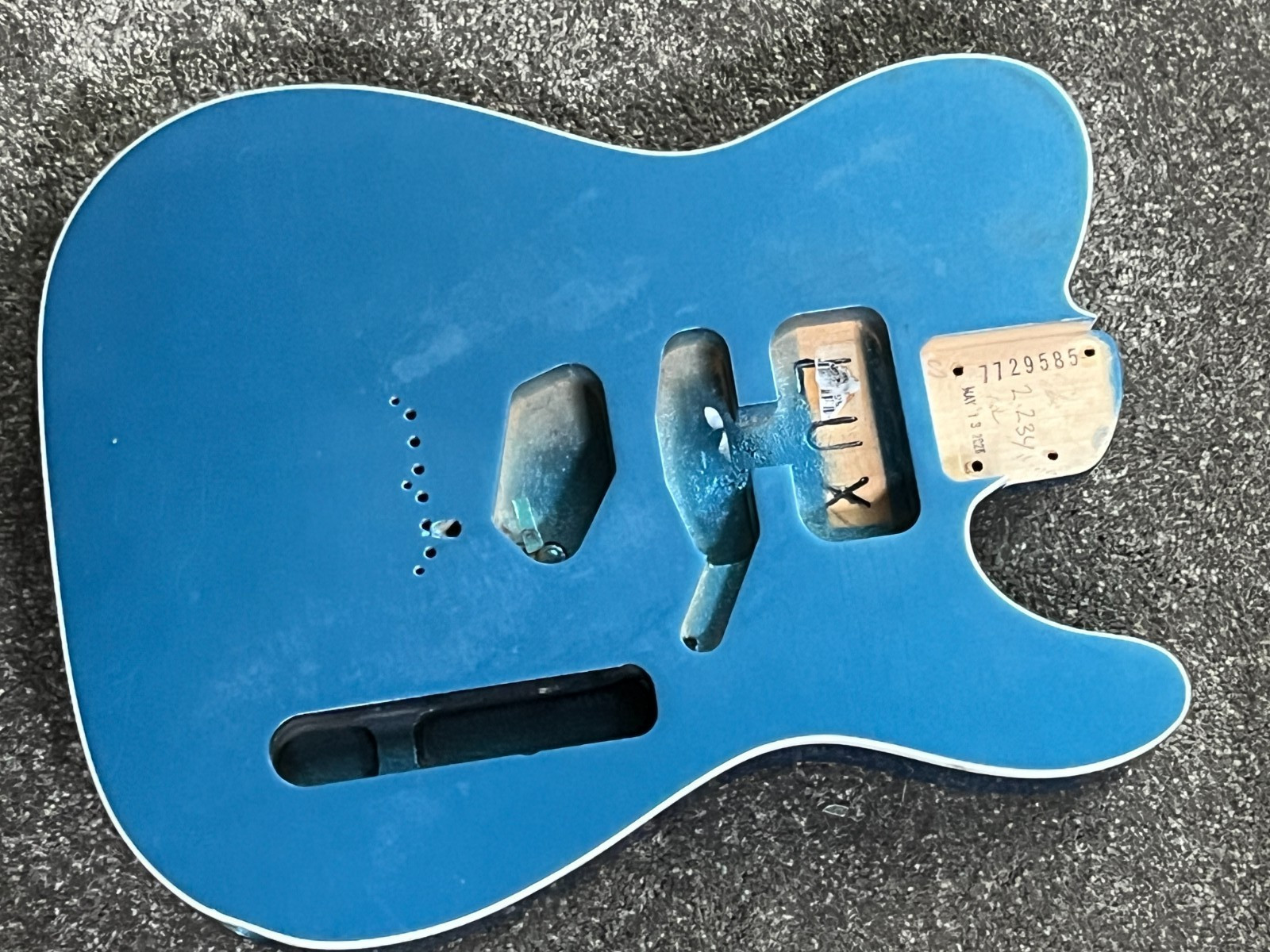 Fender Ultra Luxe Telecaster guitar body Lake Placid Blue