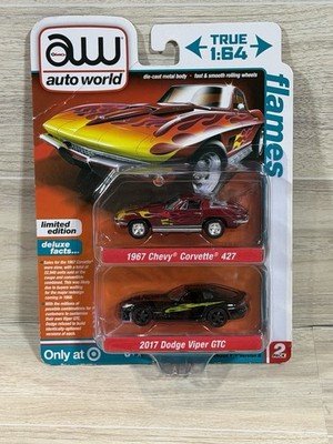 Auto World Limited Edition 2-pack  1967 Chevy Corvette 427, 2017 Dodge Viper GTC