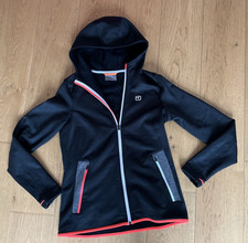 Ortovox FLEECE HOODY W Damen Fleecejacke schwarz Black Raven Gr. L Merino