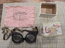 Vintage American Optical Duralite 50 Safety Goggles in Box Motorcycle Steampunk