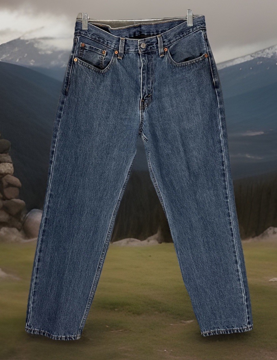 Levi's 550 Relaxed Fit Straight Leg Jeans Mens Sz 33x30 Blue Denim Cotton