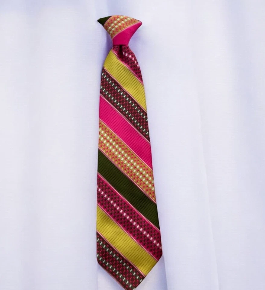 Corbata Towncraft Hombre Corbata Años 60 70 Poliéster Mediados de Siglo CLIP ON Pargo Retro Foto 2 de 4