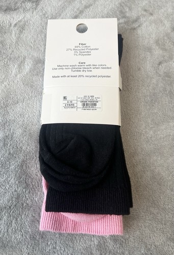2 Paar gerippte Crew-Socken Schuhgröße 4-10 - Bild 2 von 3