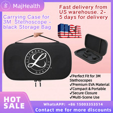 3M Littmann Classic III Stethoscope Carrying Case - Protective Black Storage Bag