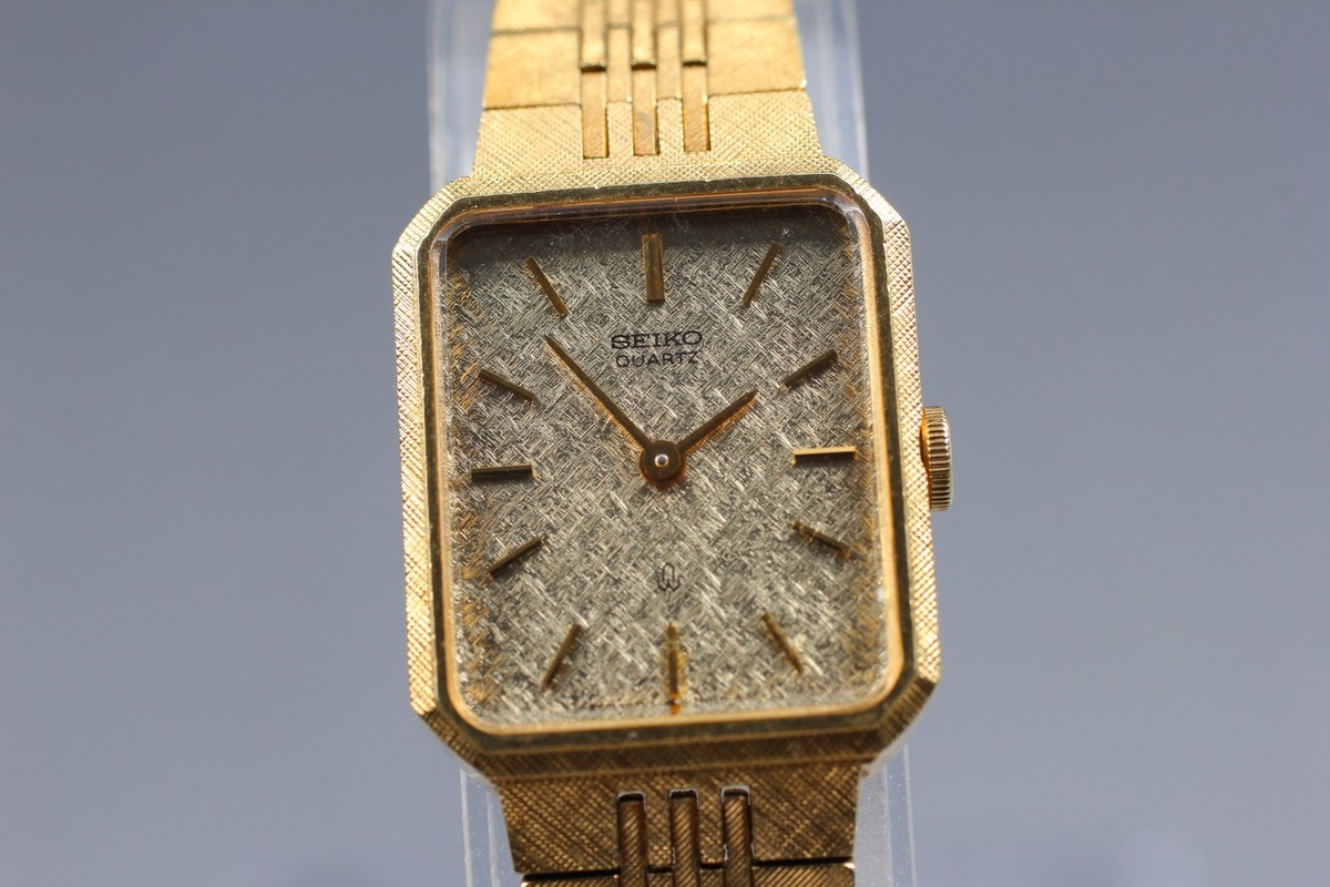 Vintage [Near MINT] Seiko 1400-5540 Gold Quartz Women's Watch From